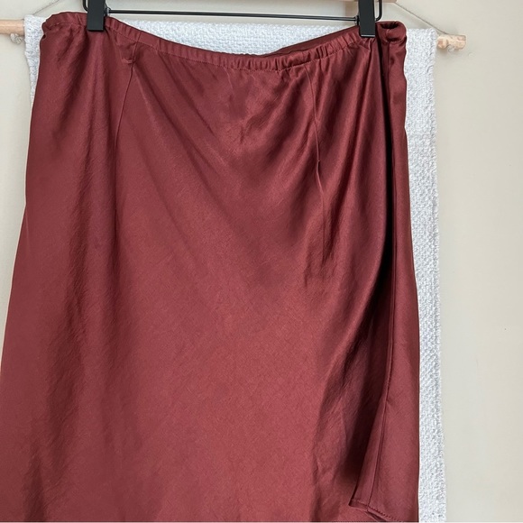 Madewell Brown Satin Skirt - Picture 6 of 10